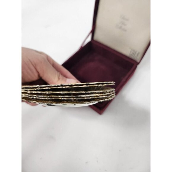 VINTAGE Crea Milano Classic Silver Collection Silver Plated Coaster Set Of 6 - Picture 6 of 9